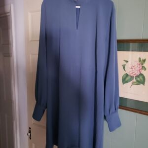 Banana Republic Long Sleeve Dress in Deep Blue